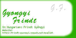 gyongyi frindt business card