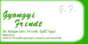 gyongyi frindt business card